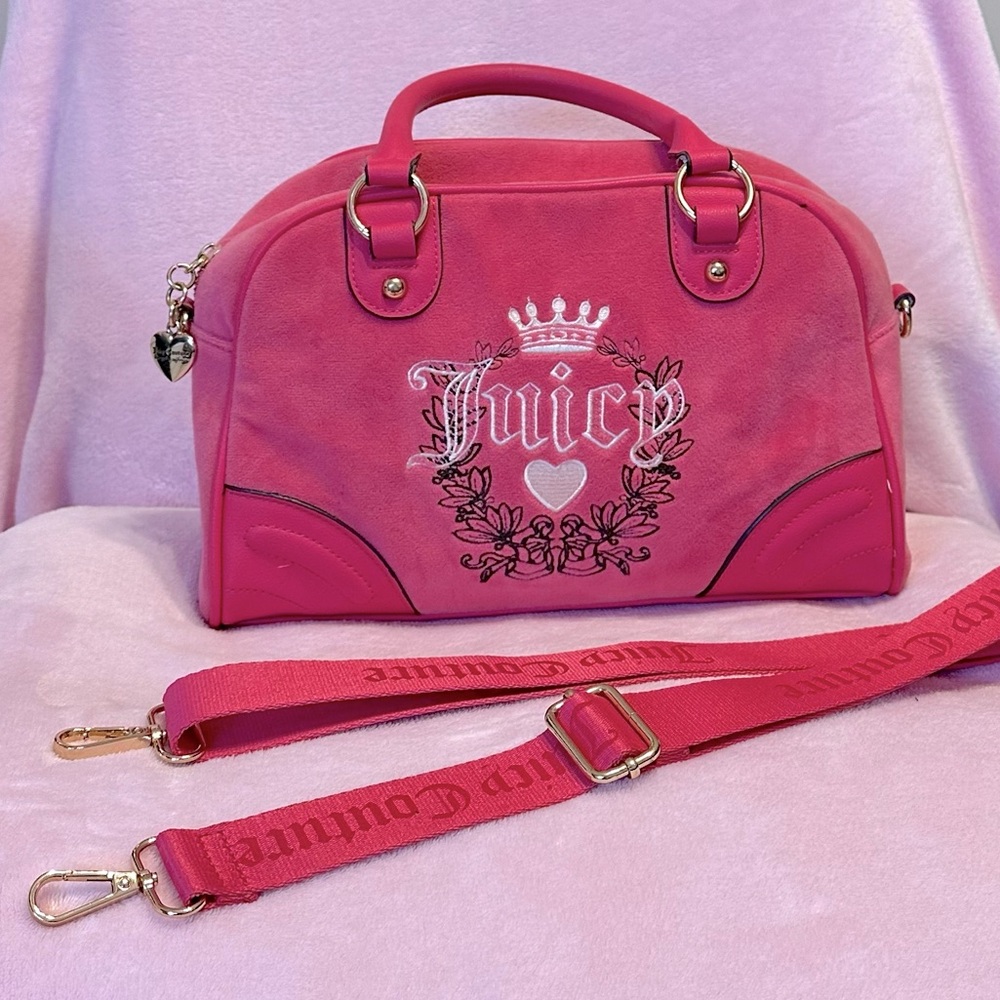 Juicy Couture hot pink bowler purse